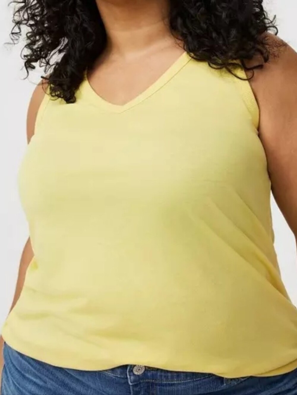 torrid Yellow V-Neck Tank Top